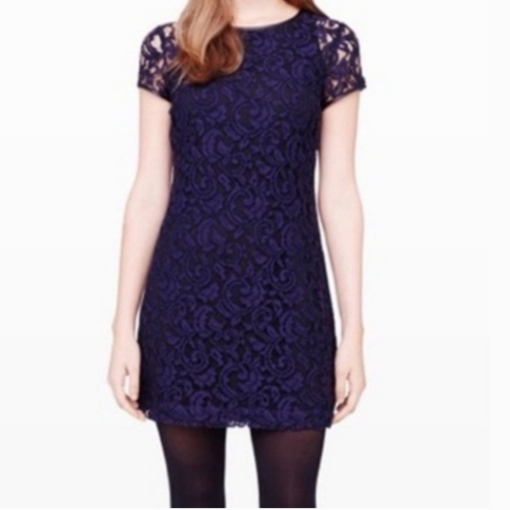 Club Monaco Witherbee Navy Blue Lace Dress 6